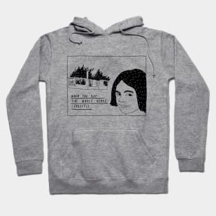 Disaster Girl Meme - Pop culture illustration Funny Hoodie